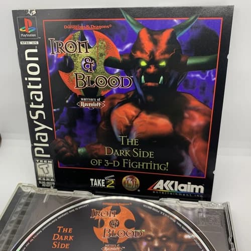 Dungeons & Dragons Iron and Blood (Sony Playstation, 1996) PS1 CIB Black Label
