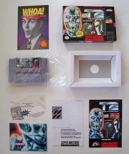 Super Nintendo T2 The Arcade Game NES complete Terminator CIB tested SNES