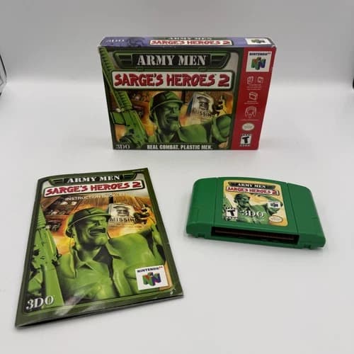 Army Men: Sarge's Heroes 2 Nintendo 64 N64 CIB Tested