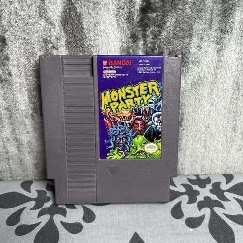 Monster Party (Nintendo NES, 1989)-AUTHENTIC-TESTED & WORKS
