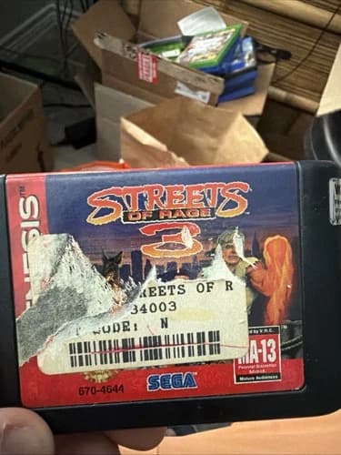 SEGA Streets of Rage 3 Sega Genesis MA-13 Action Beat 'Em Up NTSC Tested Working
