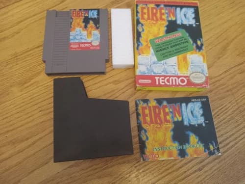 Fire 'N Ice Nintendo NES CIB Complete Manual Box Cartridge Authentic