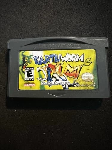 Earthworm Jim (Nintendo Game Boy Advance, 2001) Cart Only Tested & CLEANED