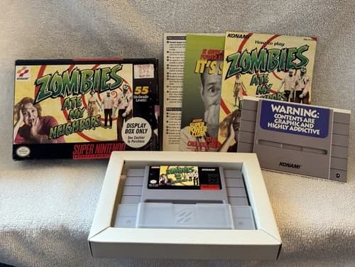 Zombies Ate My Neighbors (Super Nintendo SNES) CIB W/ Inserts! VG Condition!