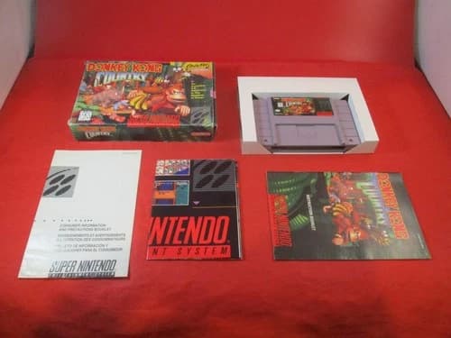 Donkey Kong Country 1 (Super Nintendo SNES) COMPLETE w/Box manual game WORKS! #R