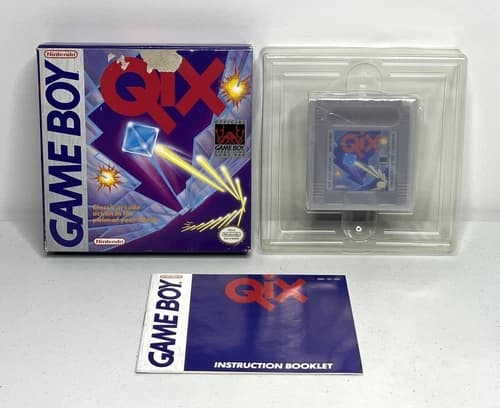 Nintendo Game Boy Qix Complete in Box CIB *Authentic/Cleaned/Tested*