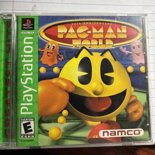Pac-Man World PS1 Greatest Hits Sony PlayStation Complete CIB Tested w/ Reg Card