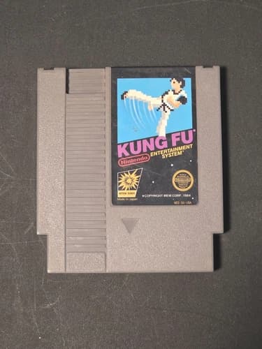 Retro Original Nintendo NES Kung Fu Authentic Game - Tested and Working