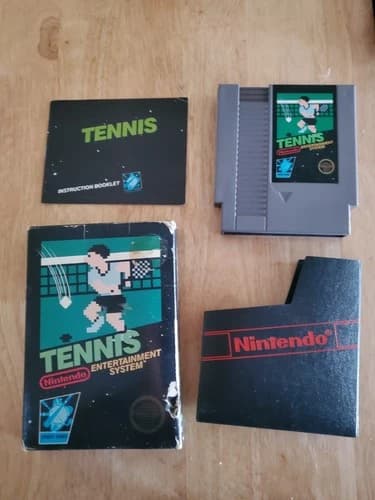 Nintendo Tennis NES Game with Box, Manual, Sleeve Sports Genre
