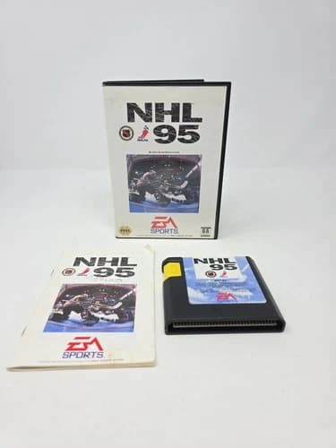 NHL 95 Sega Genesis Complete With Manual CIB Hockey