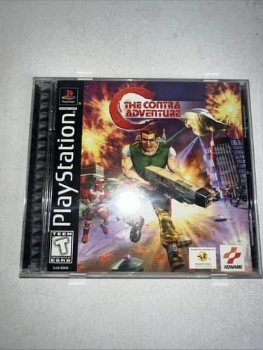 1998 C: The Contra Adventures Sony Playstation 1 Game Complete w/ Manual