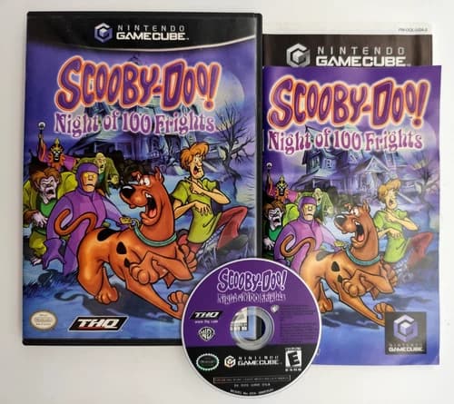 Scooby-Doo Night of 100 Frights (Nintendo GameCube GCN 2002) COMPLETE CIB Tested