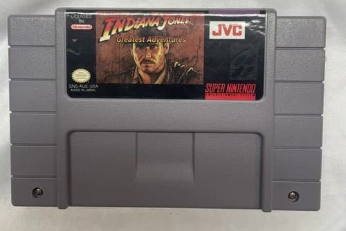 Indiana Jones' Greatest Adventures SNES 1994 Tested Clean Authentic Works
