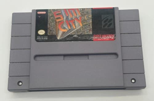 SimCity (Super Nintendo Entertainment System, 1991)- TESTED & WORKS