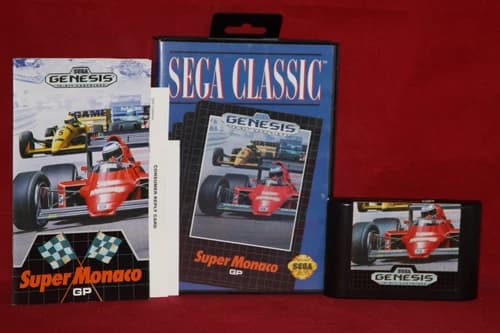 Super Monaco GP (Sega Genesis, 1990) Authentic Game Cartridge, CIB Complete