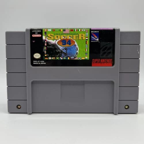 SNES Super Nintendo Championship Soccer ‘94 Authentic Tested & Working Imagesoft