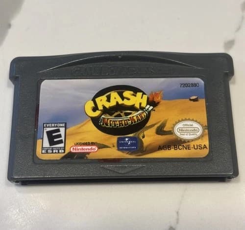 Nintendo Game Boy Advance Crash Nitro Kart Authentic Tested GBA Cartridge Only
