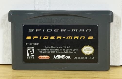 Spider-Man 1 & 2 Double Pack GBA Nintendo Game Boy Advance Authentic & Tested!