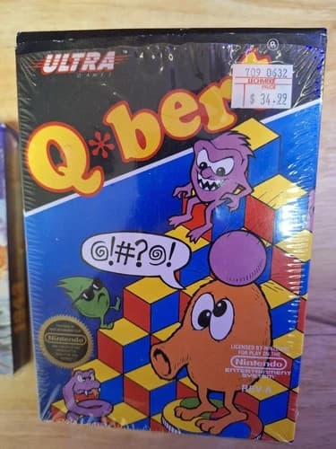 Q*bert NES Complete CIB Manual Sleeve Inserts Original Ultra Games Nintendo