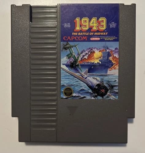 Nintendo 1943: The Battle of Midway NES Vintage Video Game Cartridge - Tested