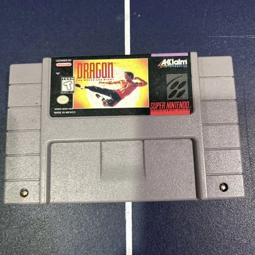 Dragon The Bruce Lee Story SNES 1993 Game Cartridge ONLY - TESTED & WORKING