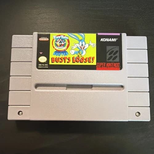 Tiny Toon Adventures: Buster Busts Loose (SNES, 1993) Tested Authentic