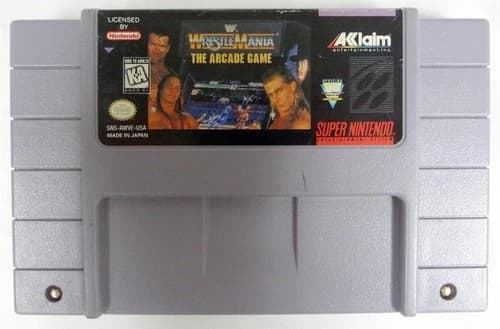 Super Nintendo (SNES, 1995) WWE Wrestlemania: The Arcade Game Video Game!
