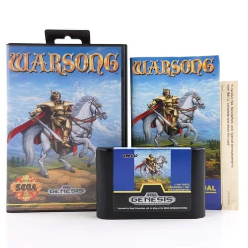 Sega Genesis Game: Warsong - MD NTSC-U/C USA Version CIB Cartridge Manual