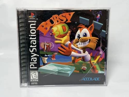 Bubsy 3D Sony Playstation 1 PS1 CIB TESTED Accolade 1996
