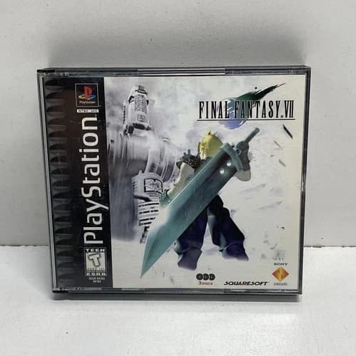 Final Fantasy VII PlayStation PS1 Black Label CIB Complete in Box 3-Disc Set
