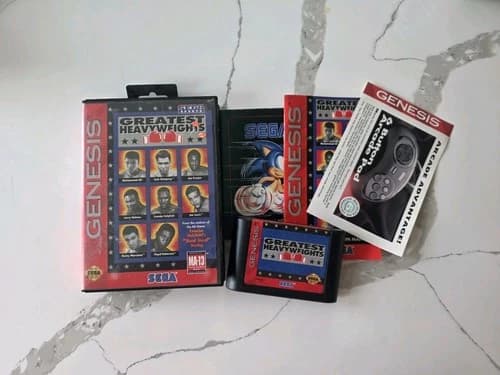 Greatest Heavyweights Sega Genesis 1993 Complete with Manual(Fast Shipping)