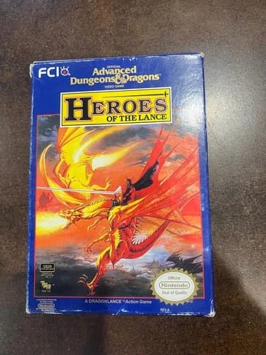 Advanced Dungeons & Dragons Heroes of the Lance Nintendo NES - Complete CIB