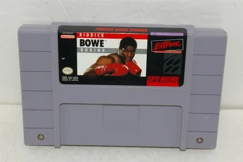 Riddick Bowe Boxing (Super Nintendo, 1994) SNES AUTHENTIC CLEANED & TESTED