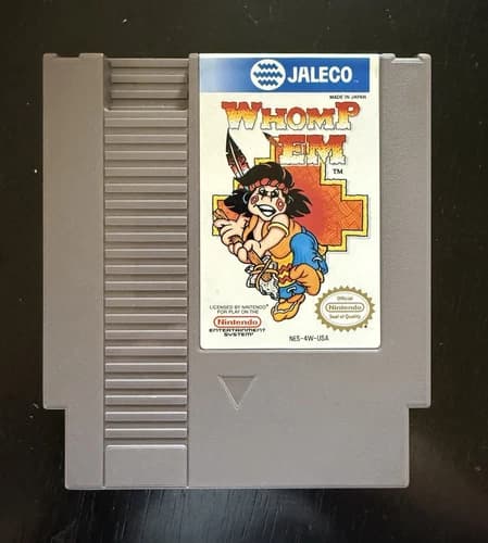 Jaleco Whomp 'Em Nintendo NES Game Cartridge NTSC-U/C (US/Canada) WORKS