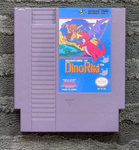 Adventures of Dino-Riki Nintendo NES 1989 Authentic Cartridge, Tested, Working
