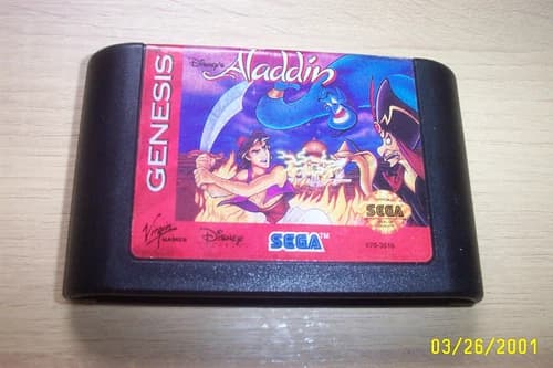Disney's Aladdin Sega Genesis Cartridge Only Tested Works!