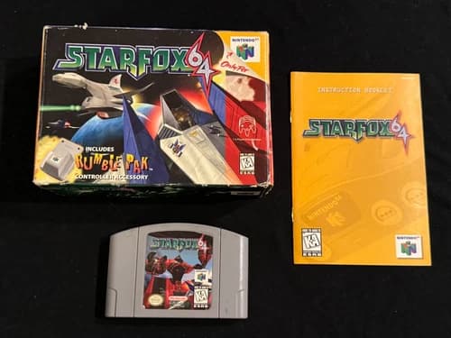 Star Fox 64 (Nintendo 64, 1997) Box Manual Complete CIB N64