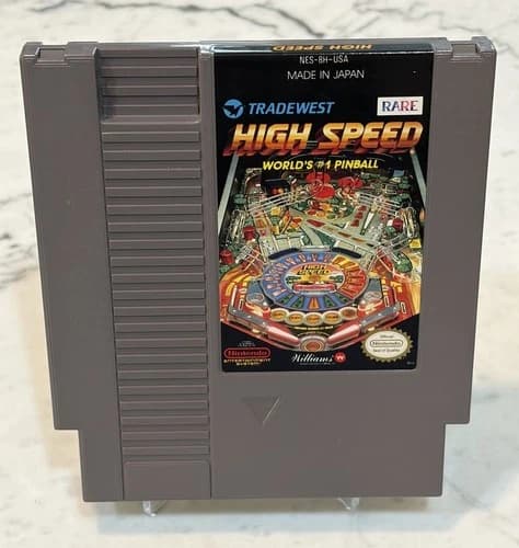 High Speed - Pinball - Nintendo NES - 1991 Authentic Tested Working - Authentic