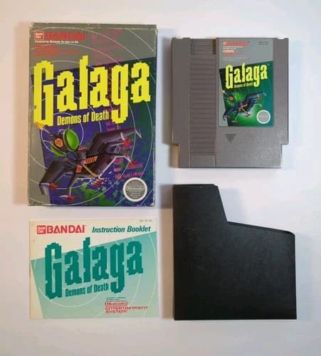 Galaga: Demons of Death (Nintendo NES, 1988) CIB Complete W/ Box Manual Game