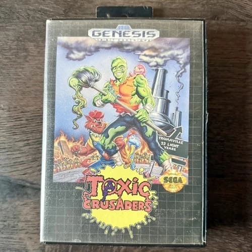 Toxic Crusaders (Sega Genesis, 1992) Complete CIB w/ Manual