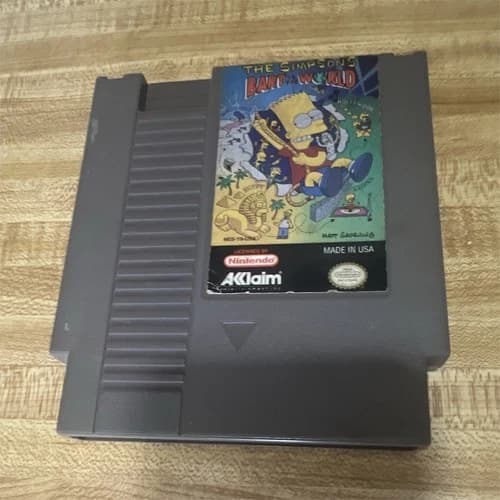Acclaim The Simpsons Bart vs. the World Nintendo NES Game Cartridge NTSC-U/C