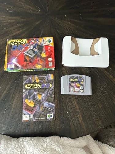 Nintendo 64 N64 Game Lode Runner 3D CIB Complete In Box