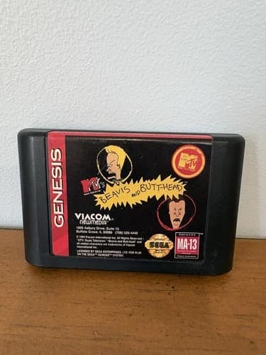 Beavis and Butt-Head Sega Genesis. MTV. Retro Game
