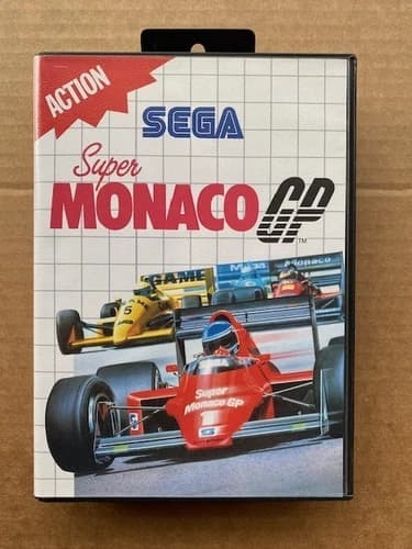 SEGA MASTER SYSTEM SUPER MONACO GP GAME COMPLETE TESTED AND WORKING COLLECTIBLE