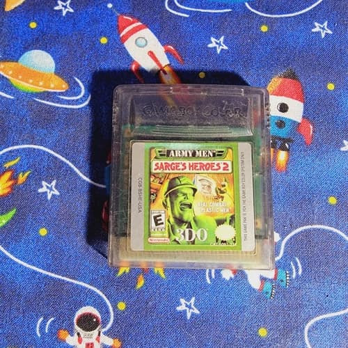 Army Men Sarges Heroes 2 Nintendo Gameboy Color GBC Cleaned Tested Game Boy