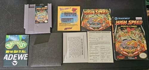 High Speed World's #1 Pinball (Nintendo NES CIB COMPLETE . clean