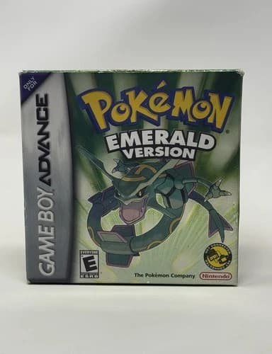 Pokemon Emerald Version Nintendo Game Boy Advance GBA Complete CIB All Inserts