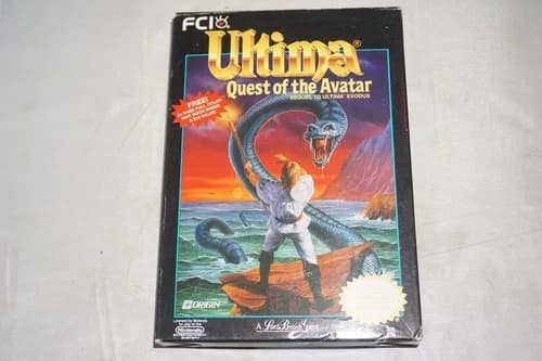 Ultima Quest of the Avatar (Nintendo NES) Complete in Box w/ Map CIB