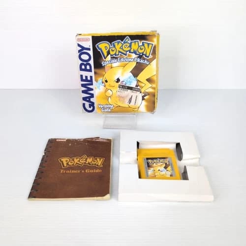 Pokemon Yellow Game Boy ITALIAN with Box and Manual - New Battery