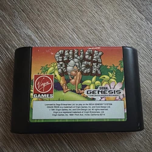Chuck Rock (Sega Genesis, 1991) Cart Cartridge Only